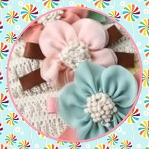 🌸New🌸4/$15🌸Baby’s Pink Lace Flower Headbands🌸